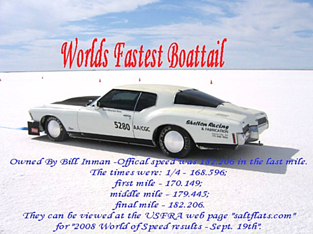 Worlds Fastest Buick Riviera Boattail Owner Bill Inman